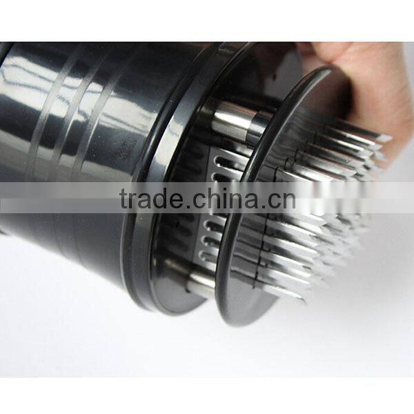 Wholesale kitchen tool 56 Stainless Steel Blades Meat Tenderizer with Cleaning Brush for fast cooking & Time-saving