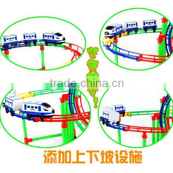 Intelligence early education high speed orbit toys, with train and light