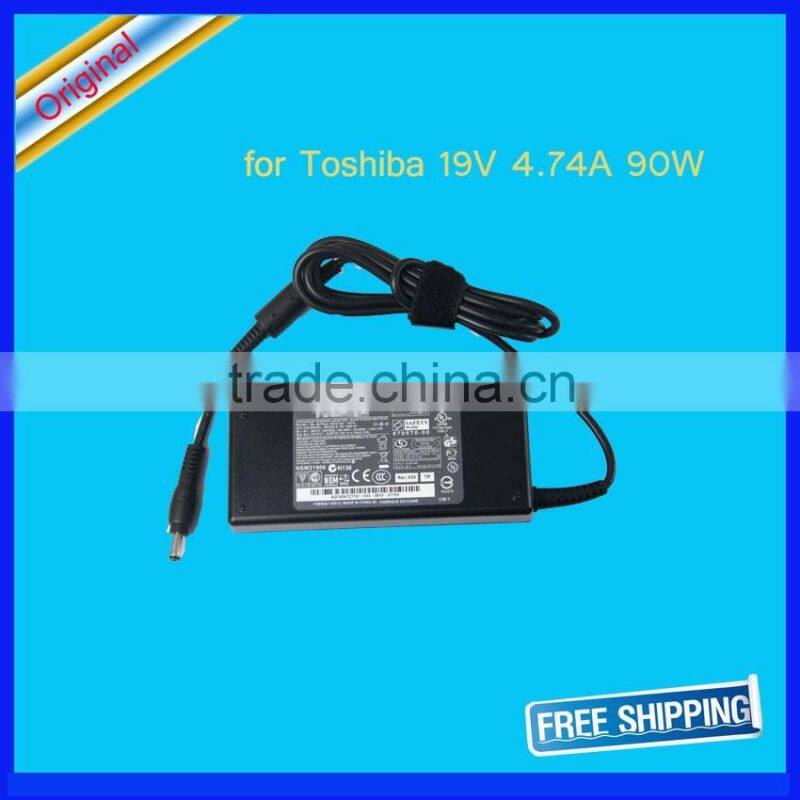 Original 19V 4.74A 90W laptop adapter For Toshiba Satellite A300 C850 L750 ac/dc power adapter