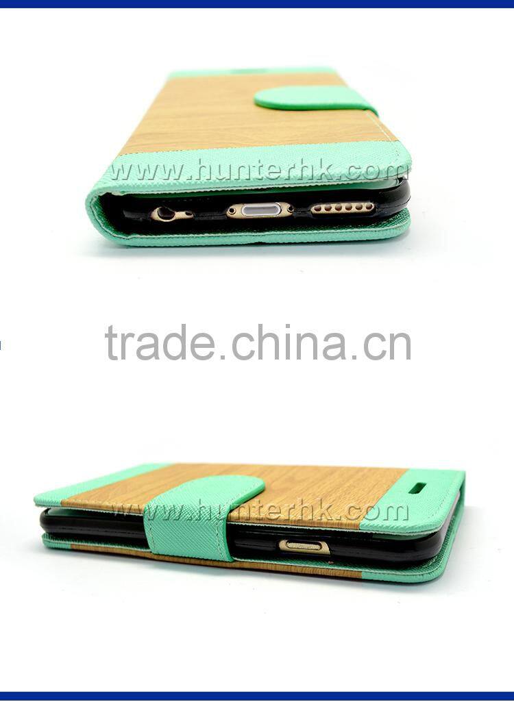 Cheapest Wooden Design Wallet Case For iphone6G
