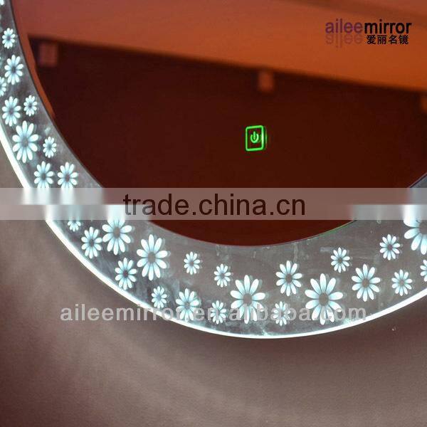 led bathroom mirror light,fashionable cheap round magnifing cosmetic mirror