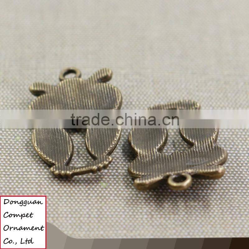 Wholesale diy zinc alloy jewelry ancient bronze large owl pendant