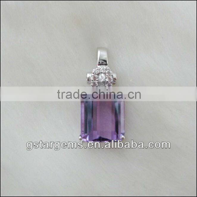 925 Sterling Silver Natural Amethyst Set Semi Precious Stone Jewelry Hong Kong Wholesale