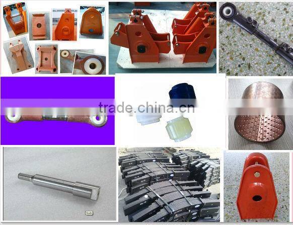 semi-trailer bogie suspension with axle