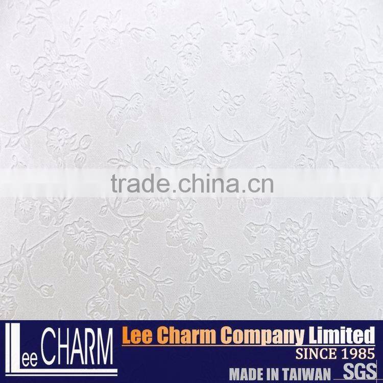 100% Polyester Flower Patten Synthetic Leather Fabric
