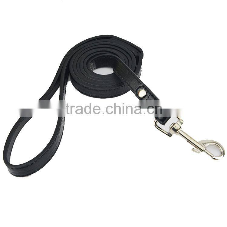 China Fake Crocodile Flat Leather Dog Leash