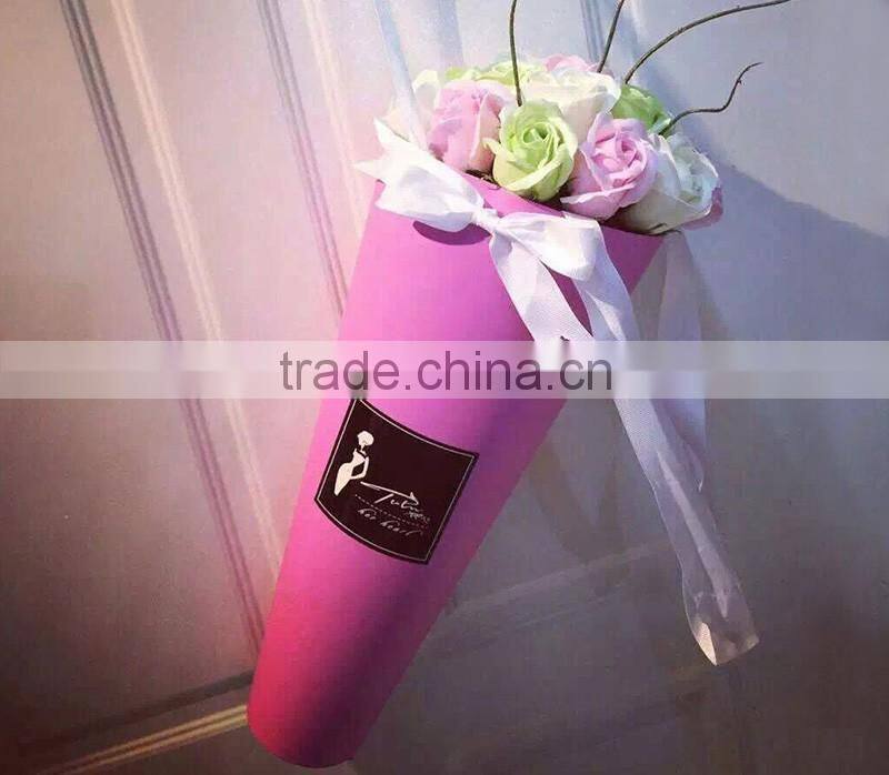 plastic flower sleeve, customized flower packaging sleeve