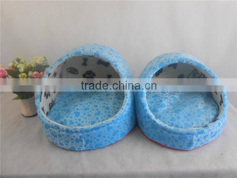 Blue Heart Egg Shaped Dog Bed, Pet Home with Washable Pillow