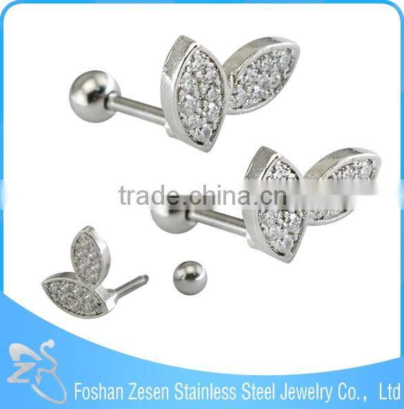 ES01591 surgical steel mens stud earrings fashion round small evil eye earrings