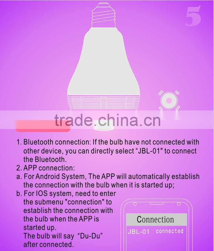 360 degree super bass music portable wireless bluetooth speaker with colorful led light