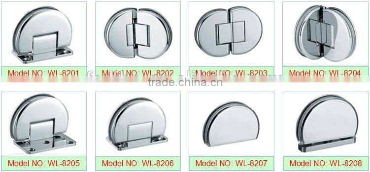Semi-circinal 0 Degrees Bathroom Glass Door Clamp Glass Door Hinge
