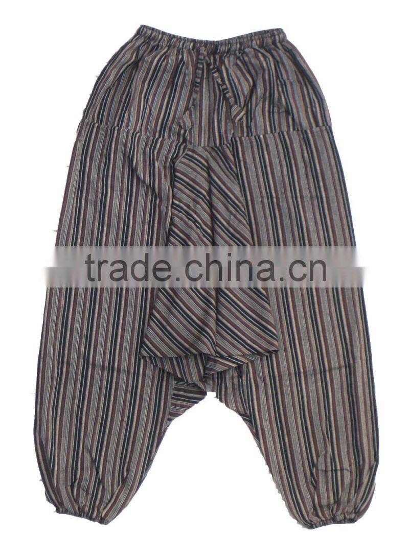 Loose Stripe Cotton Yoga Pant