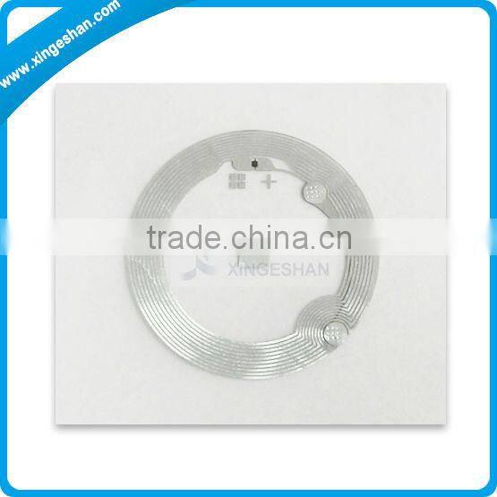 Customized size Round RFID tag Inlays 13.56MHz (HF)