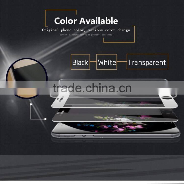 new premium full cover silicone edge 9H 0.33MM tempered glass screen protector for iphone 6