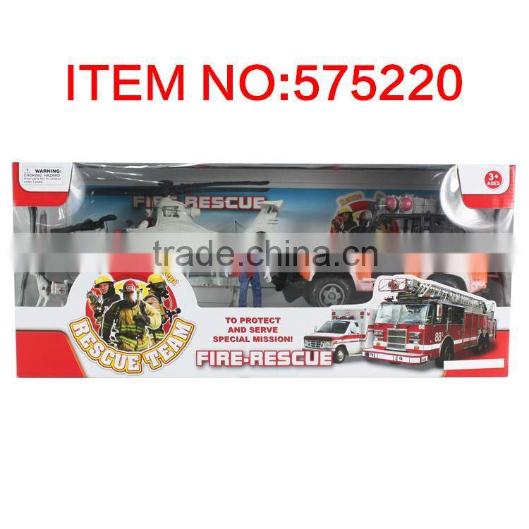 Wholesale plastic funny fireman toy set for kids