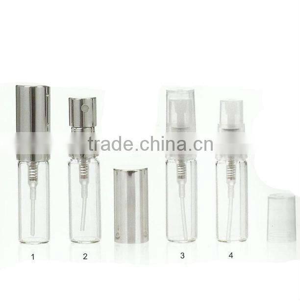 cutomized printing cylinder perfume glass bottle with sprayer pump