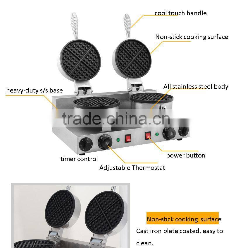 double sided belgian waffle maker