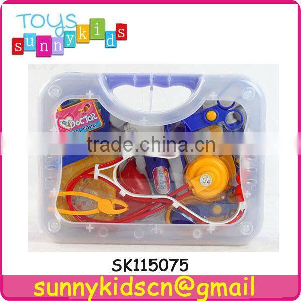 plastic doctor set toy with pink handle box