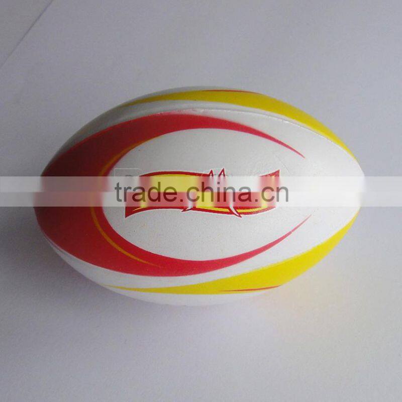 Partypro Zhejiang Hottest Soft Toy Wholesale PU Custom Logo Rugby Shaped Stress Ball
