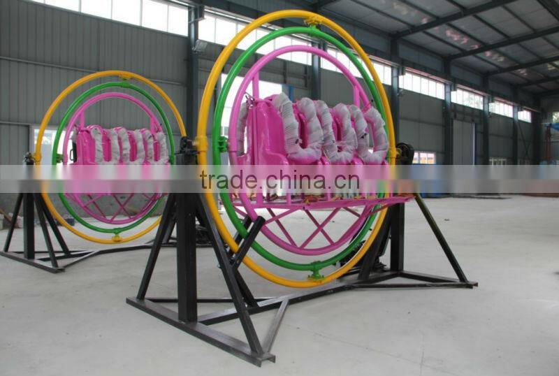customized playground rides/ human gyroscope rides 3D space ring