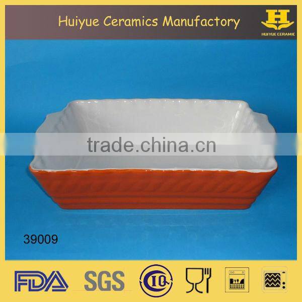 oval shape stoneware casserole dish