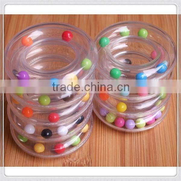 Plastic rattle ring for baby toy dog toy