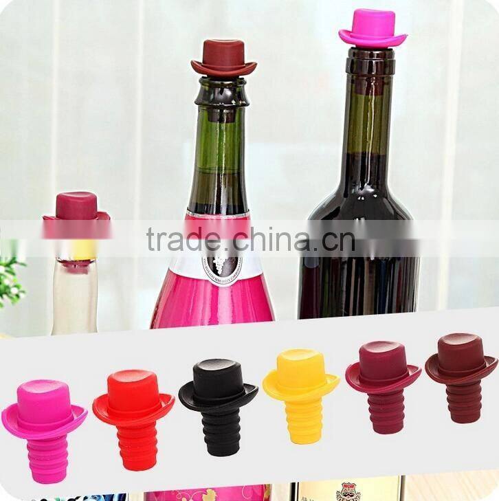 Stylish FDA Silicone Rubber Wine Bottle Stopper