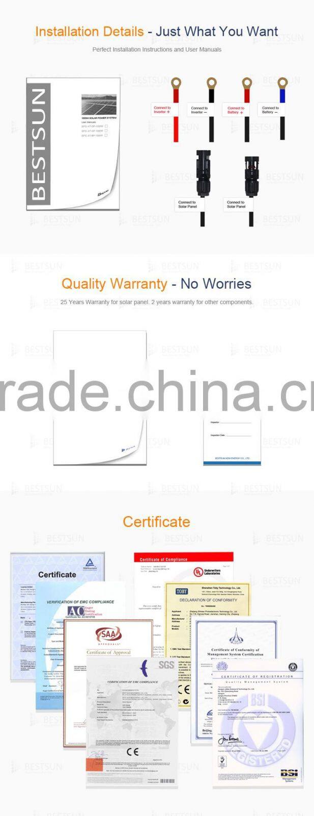 300W monocrystalline solar panel solar module solarcell solar home system electric