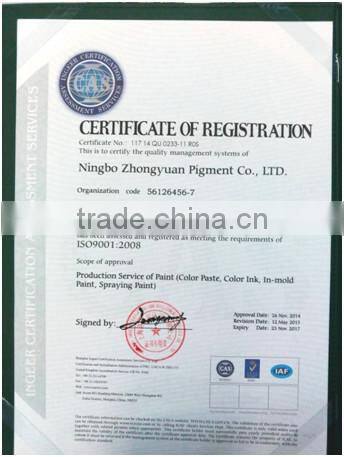 hot sale polyurethane pigment paste for automotive