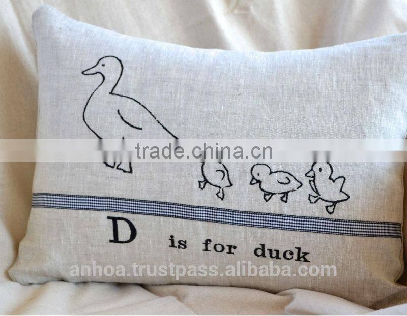 Printing linen cushion cover