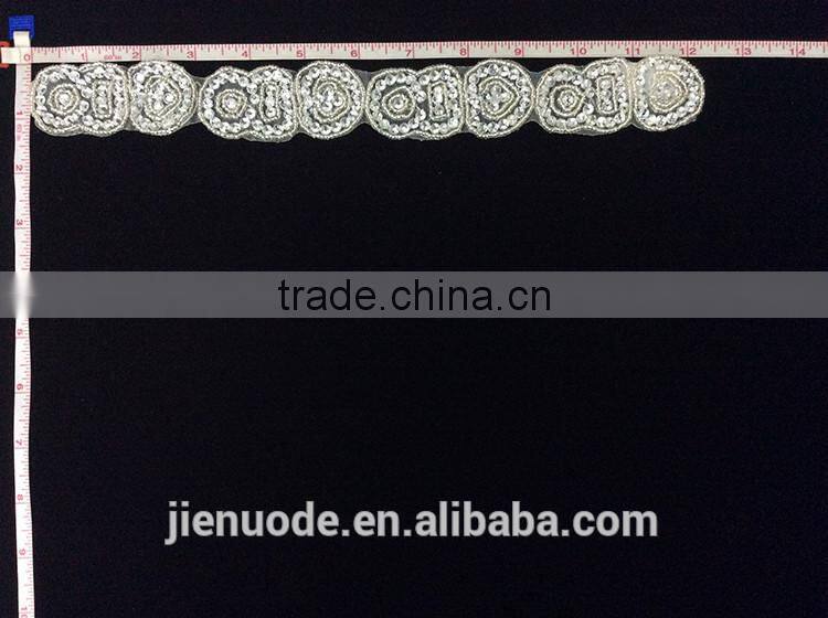 New Style Custom Design Wedding Dress Eco-Friendly Beads Handmade Collar Bead Trim