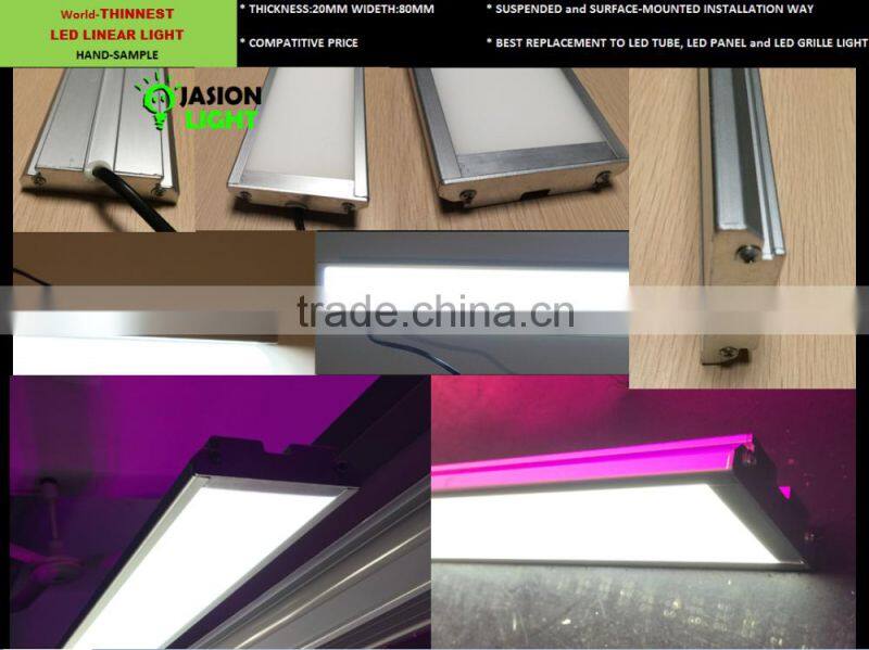 Ultra thin super slim IP44 Led linear ligh