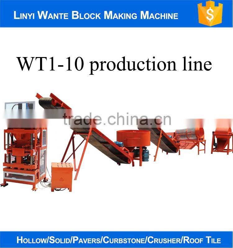 Trade Assurance WT1-10 hydraulic adobe block making machine for sale