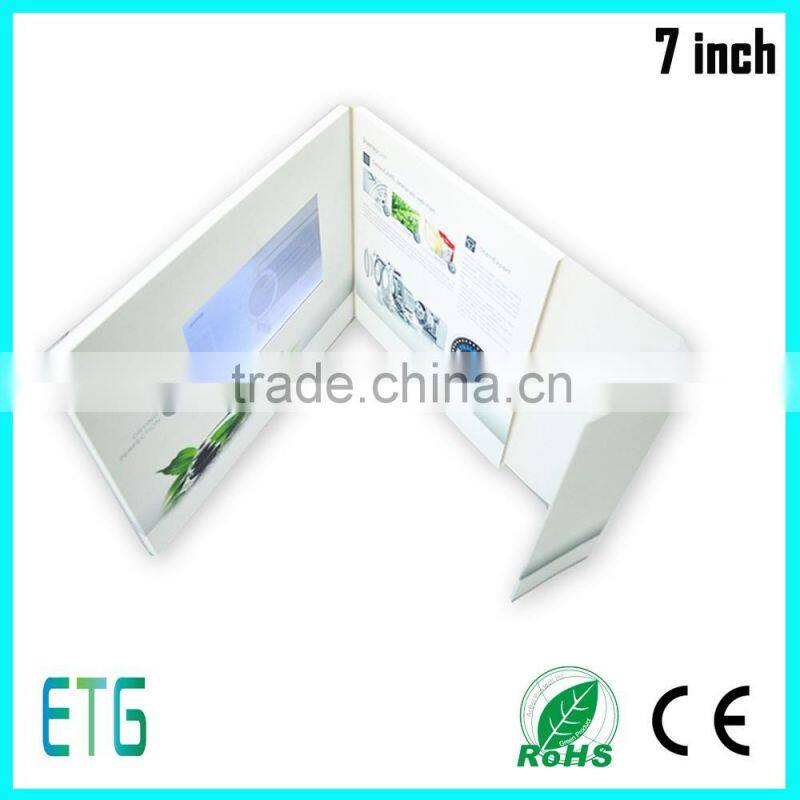 2016 cheap advertising 7 inch video greeting card