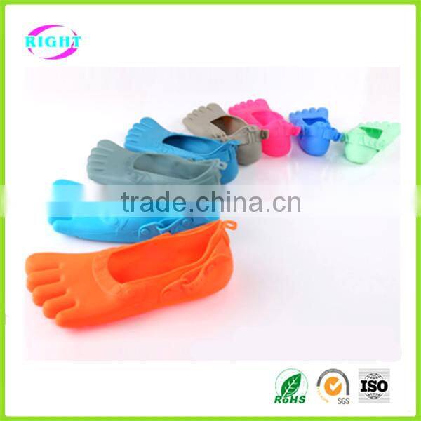 anti-skidding silicone sandals five toe rubber shoes