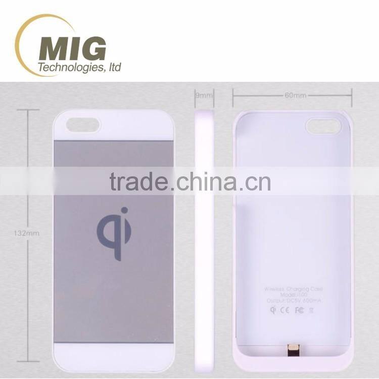 Qi Wireless Charger Receiver case for iphone 4/4s/5/5s, Portable wireless charger receiver case cover