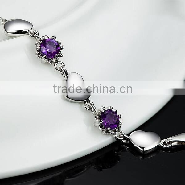 925 Silver Jewelry Silver Bracelet with CZ Stones 925 Silver Bracelet
