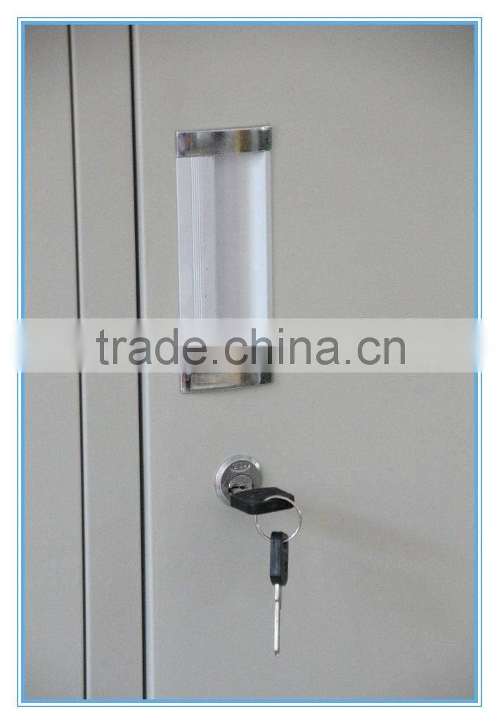 Multi-function two door steel grey locker for storage