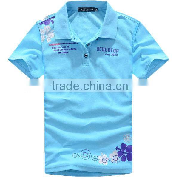 New style polo shirts school t shirts with printing
