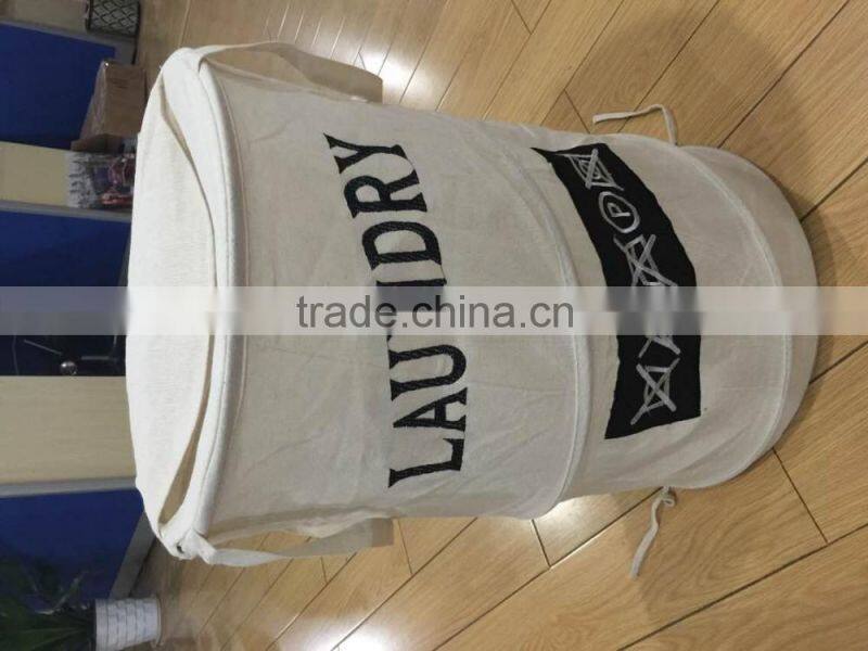 TC cotton pop up laundry hamper,collapsible pop up hamper