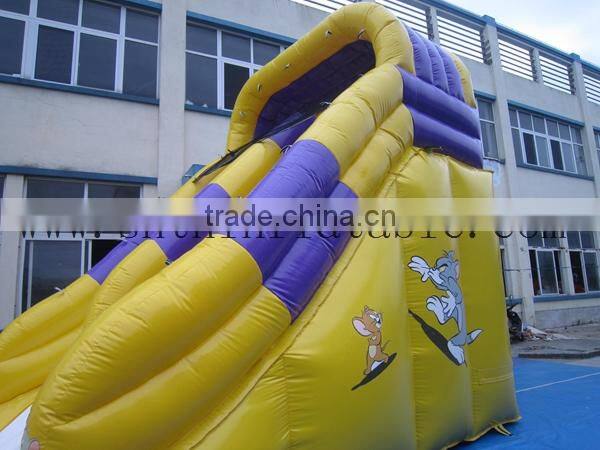 cheap new style inflatable slide/ inflatable hippo with pool