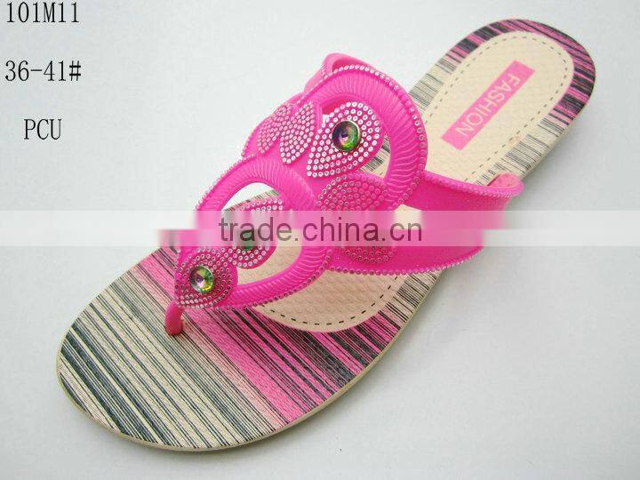 Best selling PCU Women Flipflops with Various Colors