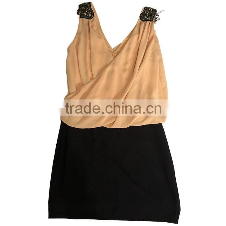 Alibaba New arrival Latest Dress Designs Cheap pink and black Fashion off-shoulder fat women dress