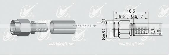 SMA Reverse Polarity male body with female pin crimp straight for 3D-FB LMR200 cable