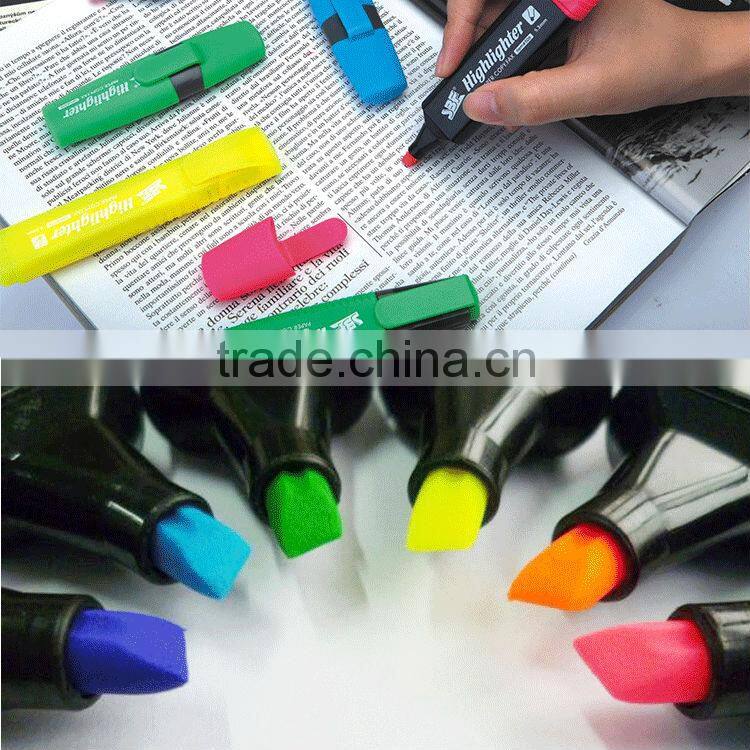 Hot sale flat shape fluorescent highlighter item 506
