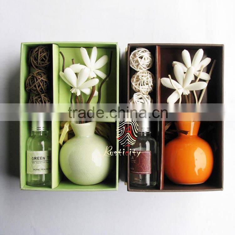 Reed sticks with sola flower bottle fragrance diffuser