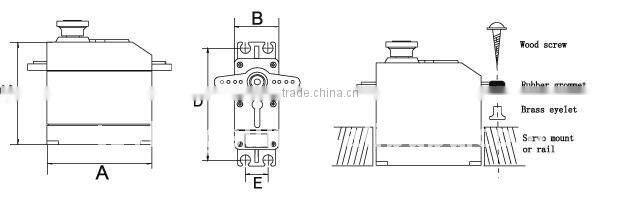 9kg-15kg torque metal gear digital rc servo motor