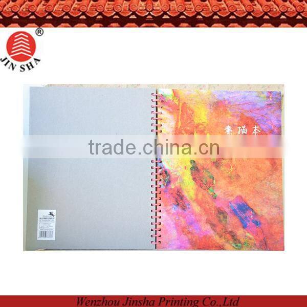 Cheap coloring creative diary/cheap popular sketch notebook/soft cover spiral notebook