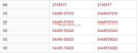 Durable parts K2342 04495-52020 Toyota best brake shoes