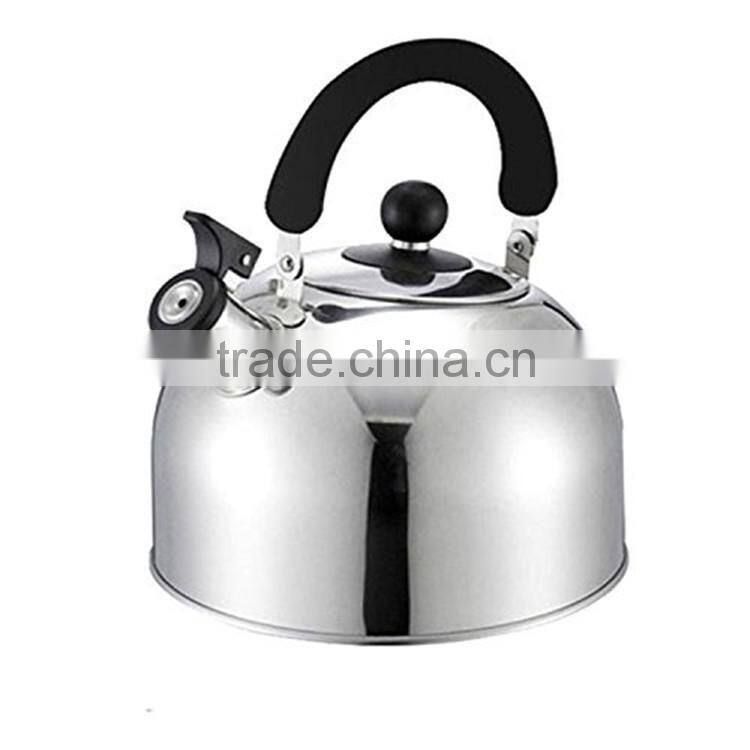 Heat retention easy to clean non-electric travel whistle kettle stainless steel water jug